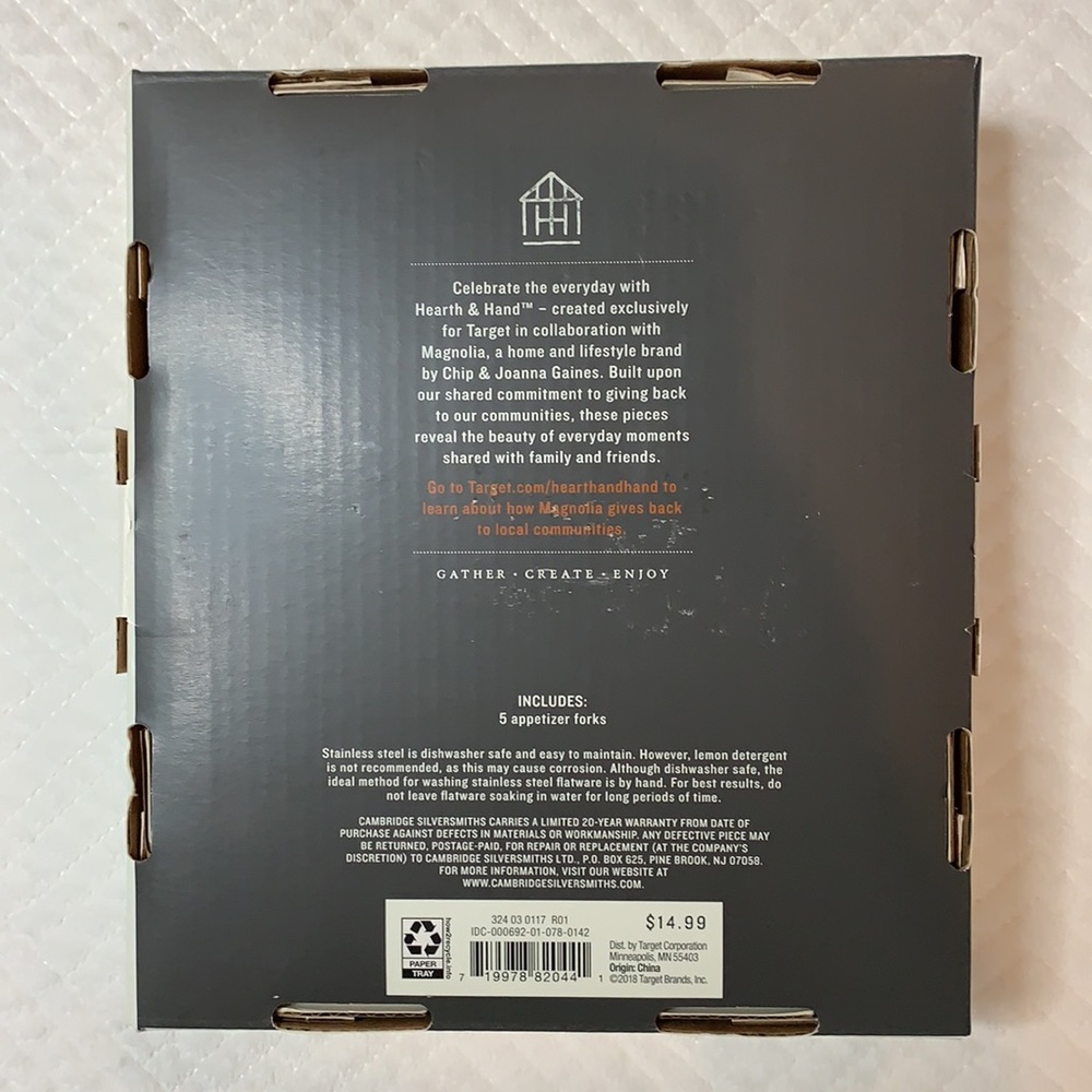 Hearth & Hand 5 Piece Appetizer Fork Set - Picture 3 of 7